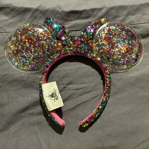 Disney Multicolor Sequin Minnie Mouse Ears Headband